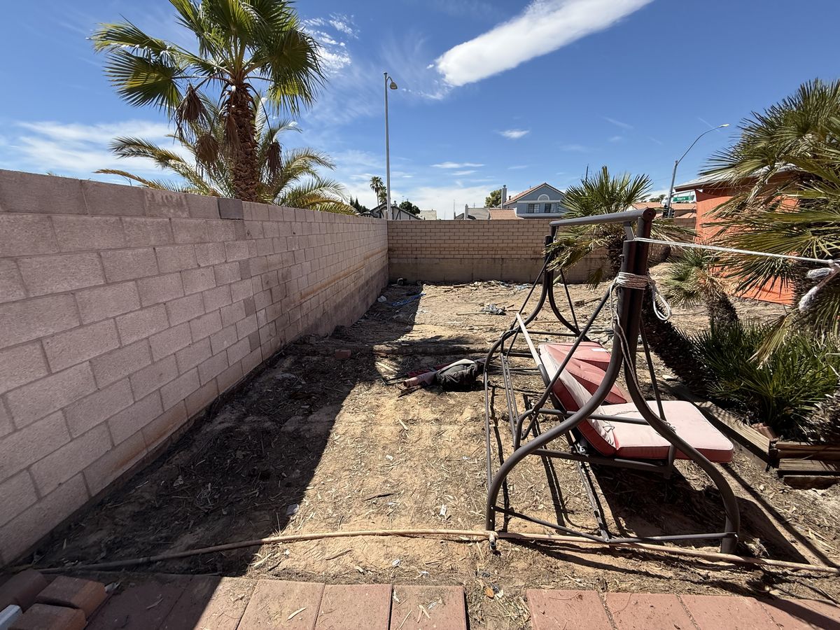Yard debris removal job handled by G&G in Las Vegas